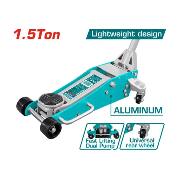 TOTAL Hydraulic Floor Aluminium Jack 1.5Ton Low Level -THT108015